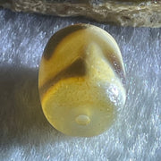 Natural Powerful Tibetan Old Oily Agate Tiger Tooth Daluo Dzi Bead Heavenly Master (Tian Zhu) 虎呀天诛 2.59g 13.4 by 11.0mm - Huangs Jadeite and Jewelry Pte Ltd