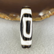 Natural Powerful Tibetan Old Oily Agate 2 Eyed Bead Heavenly Master (Tian Zhu) 7.94g 39.3 by 11.6mm - Huangs Jadeite and Jewelry Pte Ltd