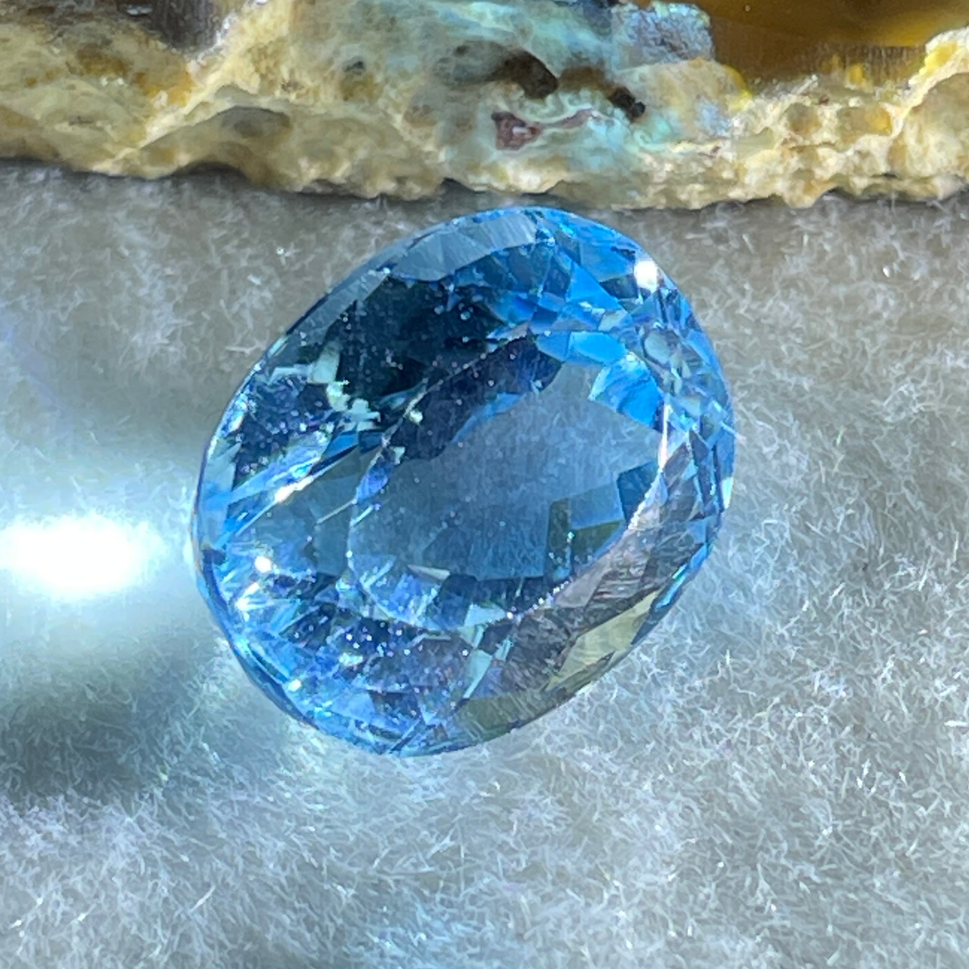 Natural Sky Blue Topaz Oval Shape 17.44ct 16.4 by 12.7 by 9.8mm - Huangs Jadeite and Jewelry Pte Ltd