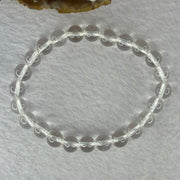 Natural Clear Quartz Bracelet 天然白水晶手链 18.71g 16.5cm 8.4mm 24 Beads - Huangs Jadeite and Jewelry Pte Ltd