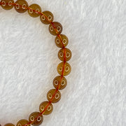 Natural Purple Amber Beads Bracelet 天然紫蜜琥珀手链 4.28g 15.5cm 6.6mm 28 Beads - Huangs Jadeite and Jewelry Pte Ltd