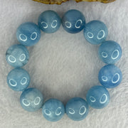 Natural Aquamarine Beads Bracelet 109.28g 18.5cm 19.2mm 12 Beads - Huangs Jadeite and Jewelry Pte Ltd