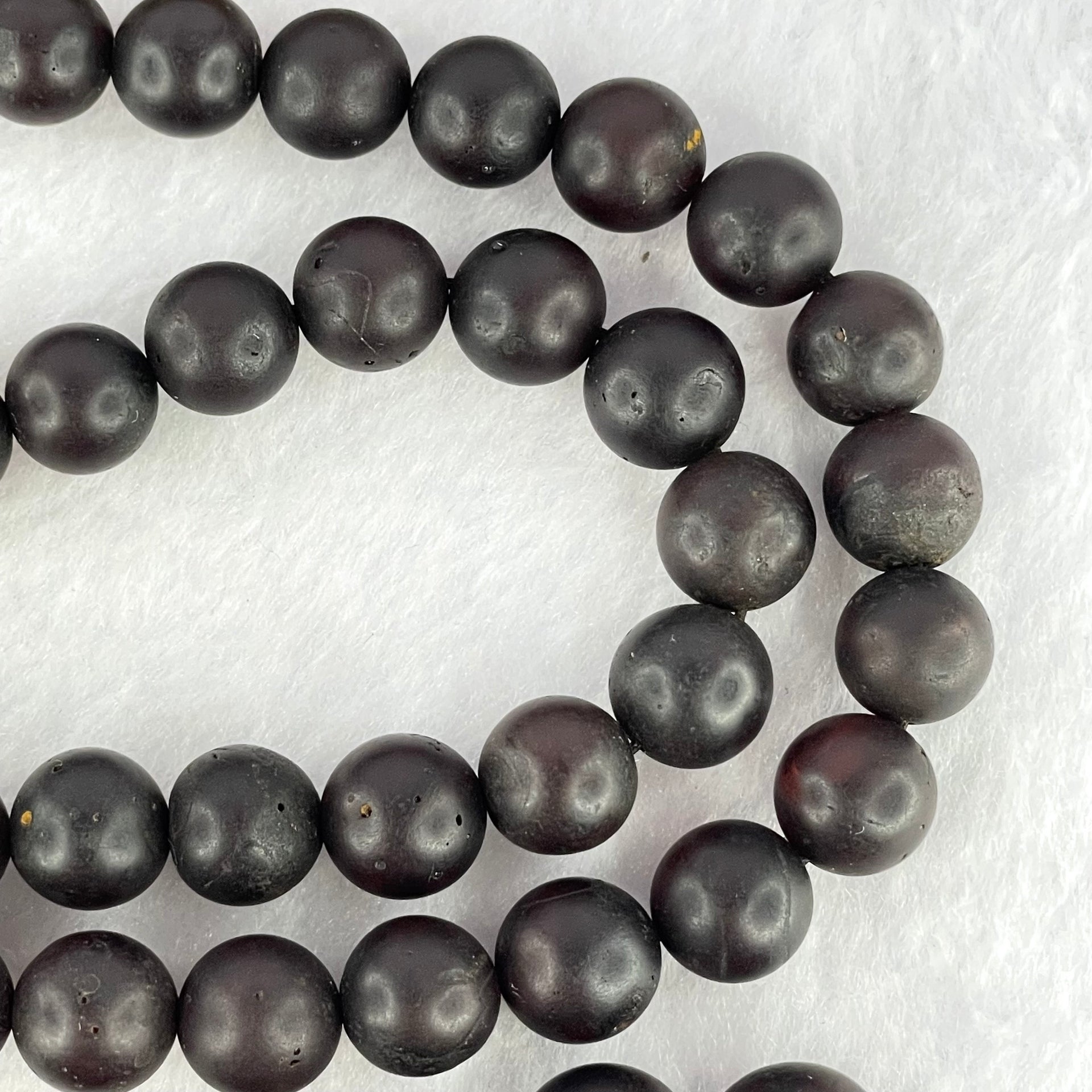 Natural Dark Red Medicine Amber Beads Necklace 天然红药琥珀项链 51.49g 68cm 90.0 - 15.6mm 71 Beads - Huangs Jadeite and Jewelry Pte Ltd