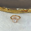 Natural Morganite in 925 Sliver in Rose Gold Color Ring (Adjustable Size) 2.06g 6.0 by 4.5mm - Huangs Jadeite and Jewelry Pte Ltd