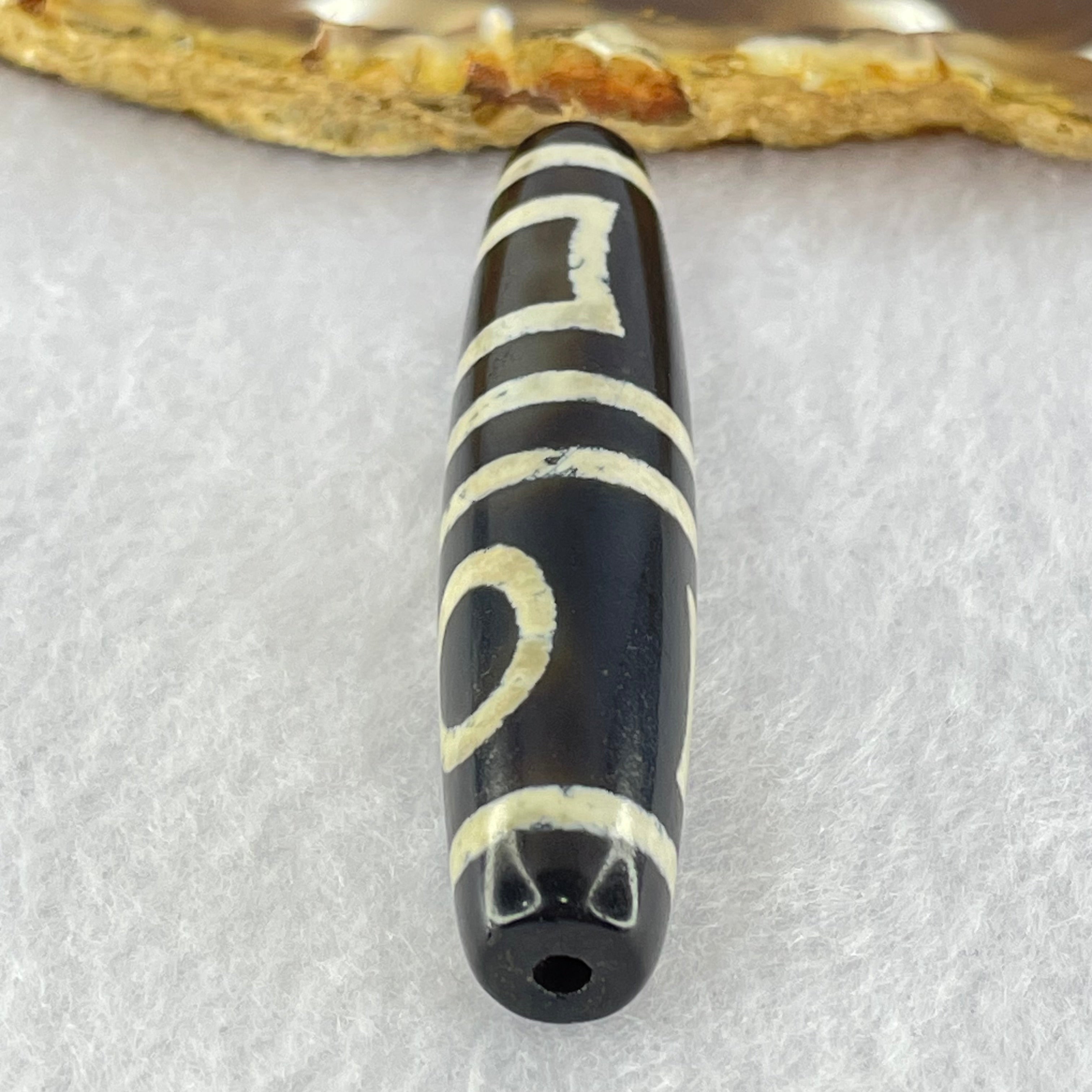 天然强力西藏老油性玛瑙双天门宁静二眼天珠天师（天珠）二眼天诛15.17