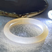 Natural Peach Color Agate Bangle Internal Diameter 56.5mm 43.63g 10.5 by 9.9mm (Close to Perfect) - Huangs Jadeite and Jewelry Pte Ltd