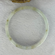 Type A Light Lavender Green and Brown Patches Jadeite Bangle 29.91g Internal Diameter 52.4mm 12.6 by 4.2mm (Very Slight Internal Line) - Huangs Jadeite and Jewelry Pte Ltd
