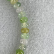 Natural Type A Muti Green with Lavender Yellowish Jadeite Donut Bracelet 12.93g 15cm 6.3mm 42 Beads - Huangs Jadeite and Jewelry Pte Ltd