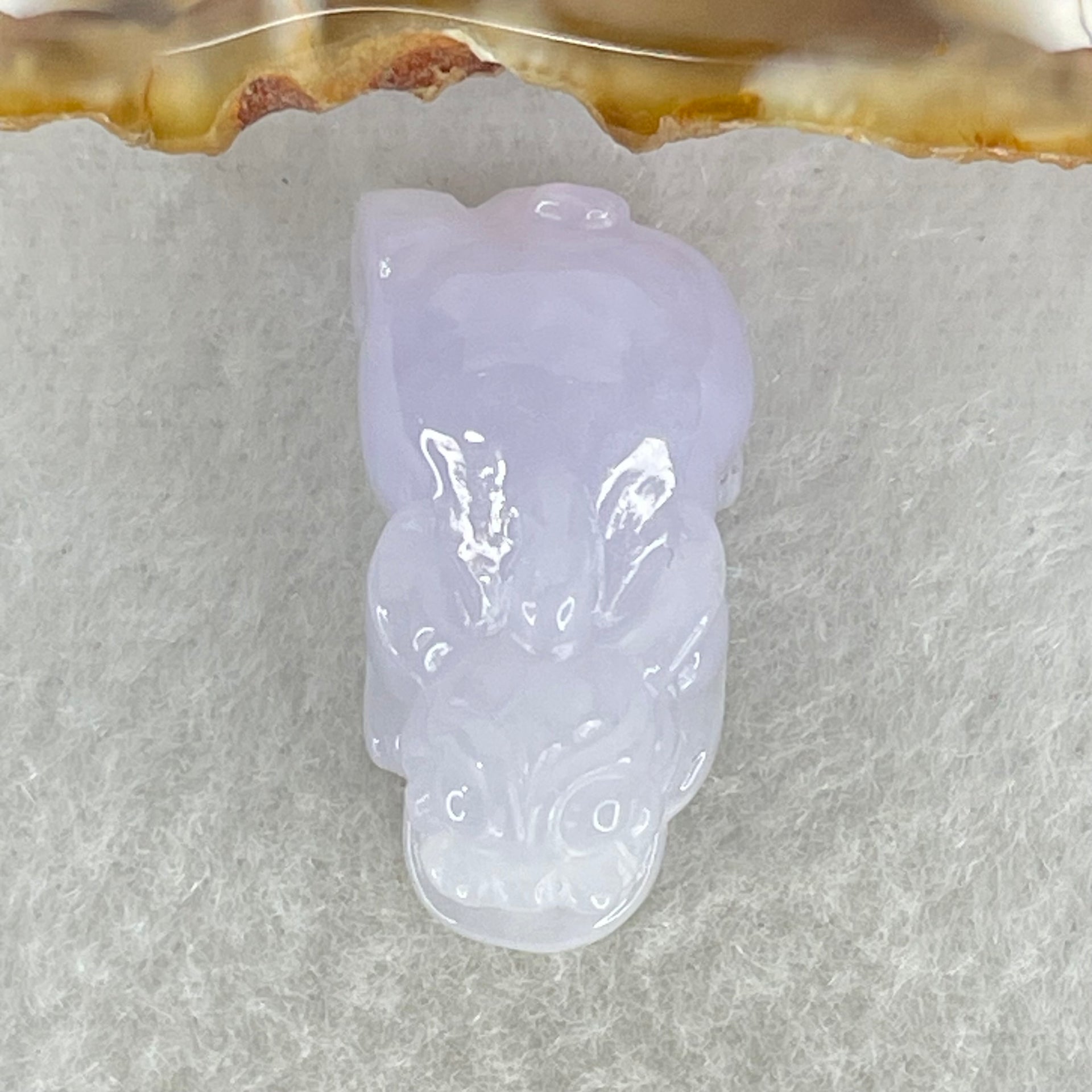 Type A Full Lavender Jadeite Pixiu Pendant Charm 6.53g 24.0 by 12.7 by 11.4mm - Huangs Jadeite and Jewelry Pte Ltd
