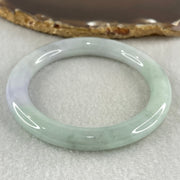Type A Light Green with Lavender and Blueish Green Floral Piao Hua Jadeite Bangle 46.69g Inner Diameter 55.5mm 9.0 by 10.4mm (Internal Line) - Huangs Jadeite and Jewelry Pte Ltd