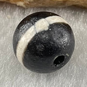 Natural Powerful Tibetan Old Oily Agate 1 Lines Dzi Bead Heavenly Master (Tian Zhu) 1.42g 10.0 by 10.4mm - Huangs Jadeite and Jewelry Pte Ltd