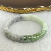 Type A Lavender with Green and Wuji Grey Piao Hua Jadeite Bangle Internal Diameter 55.5mm 41.59g 12.0 by 7.3mm (External Line) - Huangs Jadeite and Jewelry Pte Ltd