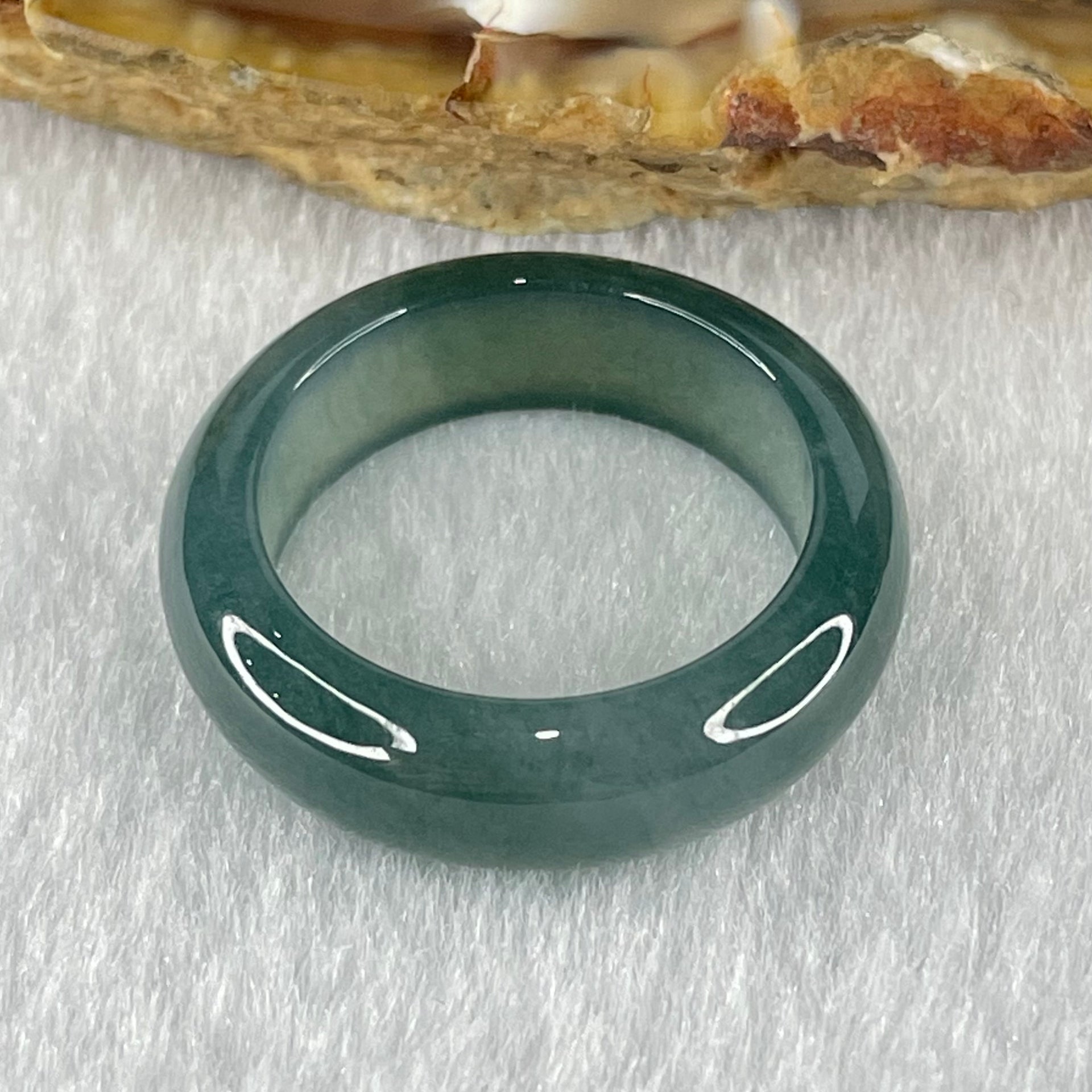 Type A Icy Blueish Green Jadeite Ring 4.13g 6.9 by 3.6mm US7.7 HK16.8 (Perfect) - Huangs Jadeite and Jewelry Pte Ltd