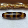 Natural Powerful Tibetan Old Oily Agate  Double Tiger Tooth Daluo Dzi Bead Heavenly Master (Tian Zhu) 虎呀天诛 6.67g 37.6 by 11.4mm - Huangs Jadeite and Jewelry Pte Ltd