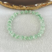 Special Grade Natural Green Phantom Quartz Bracelet 12.78g 15.5cm 7.2mm 26 Beads - Huangs Jadeite and Jewelry Pte Ltd