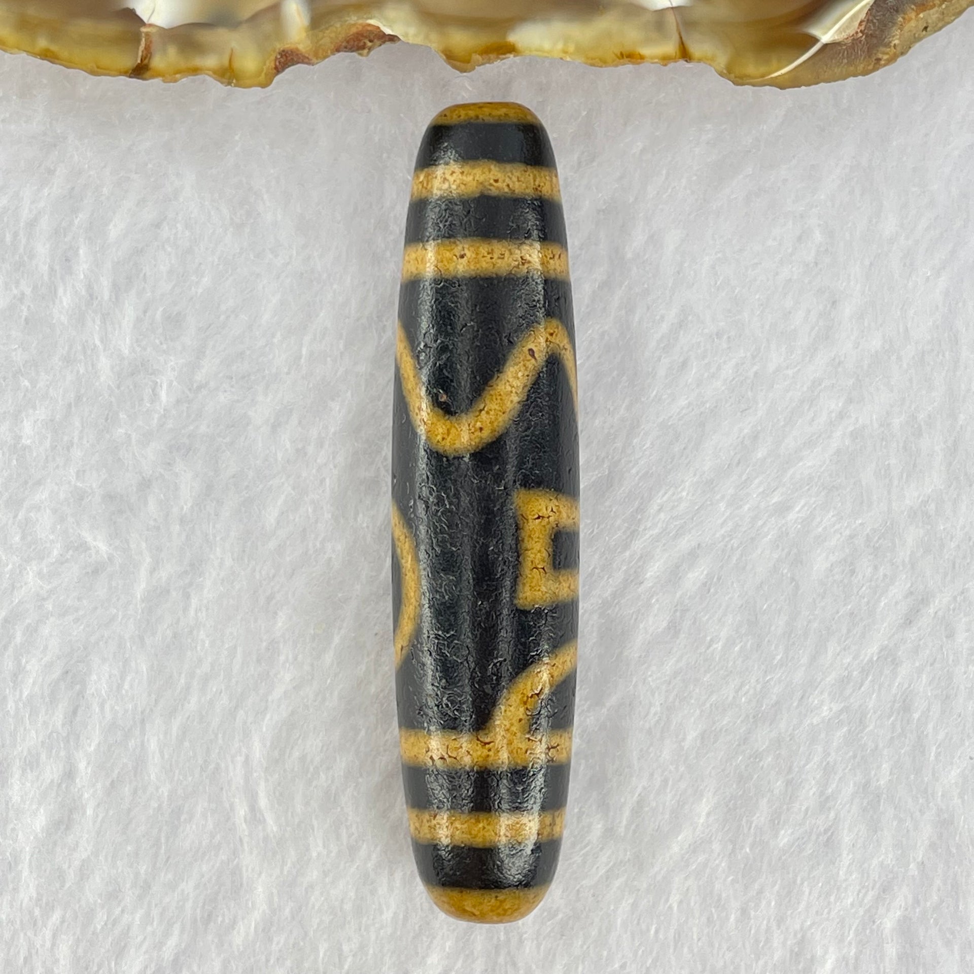 Natural Powerful Tibetan Agate 1 Eye Sky Door Long Dzi Bead Heavenly Master (Tian Zhu) 一眼天诛 14.54g 56.2 by 13.0mm - Huangs Jadeite and Jewelry Pte Ltd