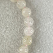 Type A White With Brownish Green Jadeite Beads Bracelet 19.25g 15cm 8.0mm 23 Beads - Huangs Jadeite and Jewelry Pte Ltd