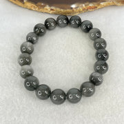 Good Grade Natural Grey Rabbit Hair Rutilated Quartz Beads Bracelet 30.94g 17cm 10.8mm 19 Beads - Huangs Jadeite and Jewelry Pte Ltd