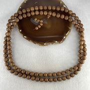 Natural India Old Tree Sandalwood Beads Necklace 85.80g 12.2mm 108 beads 126cm - Huangs Jadeite and Jewelry Pte Ltd