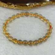 Natural Golden Rutilated Quartz Beads 天然金发水晶手链 12.88g 15.5cm 7.2mm 27 Beads - Huangs Jadeite and Jewelry Pte Ltd
