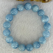 Natural Aquamarine Beads Bracelet 48.94g 19cm 12.9mm 17 Beads - Huangs Jadeite and Jewelry Pte Ltd
