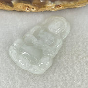 Type A Green Jadeite Guan Yin Pendant 8.30g  41.0 by 25.5 by 5.1mm - Huangs Jadeite and Jewelry Pte Ltd