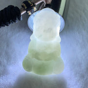 Type A Light Green Jadeite Baby Buddha Pendent 11.45g 33.2 by 21.0 by 8.4mm - Huangs Jadeite and Jewelry Pte Ltd