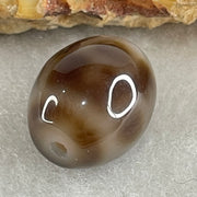 Natural Powerful Tibetan Old Oily Agate 4 Nectar Vessel Dzi Bead Heavenly Master (Tian Zhu) 花蜜容器天珠 2.83g 14.0 by 12.0mm - Huangs Jadeite and Jewelry Pte Ltd