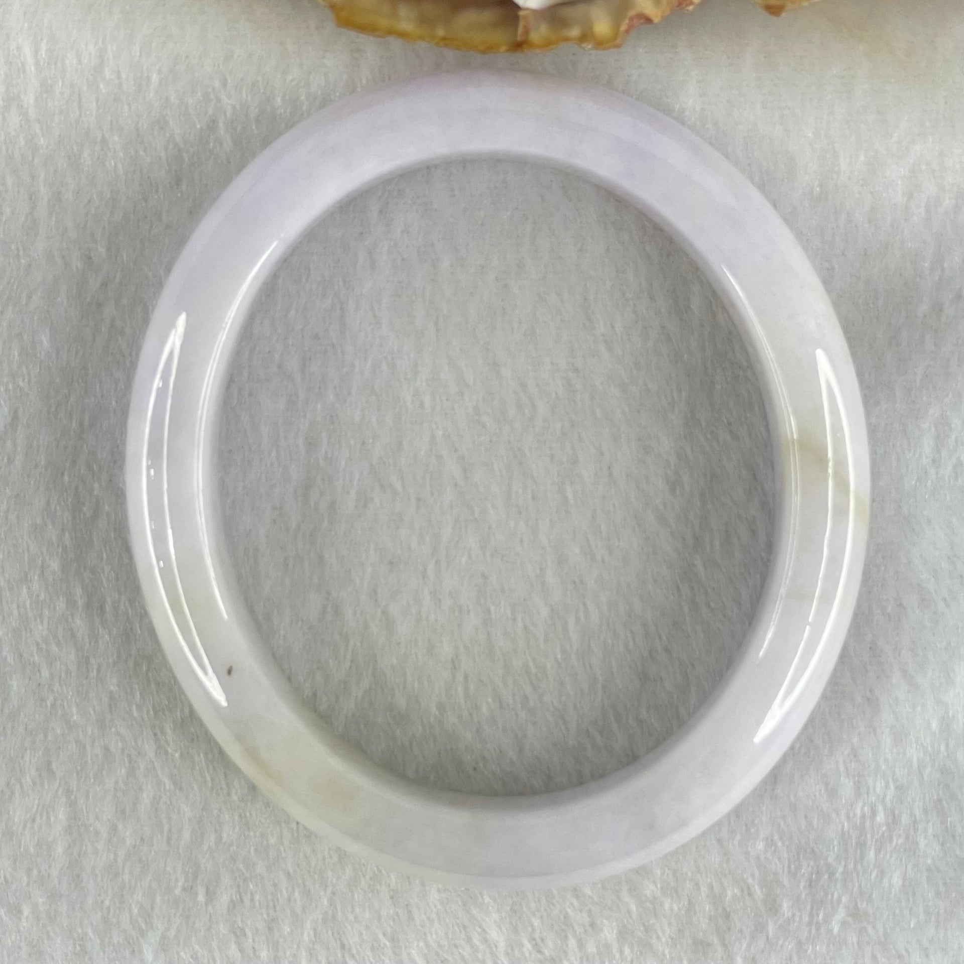 Type A Light Lavender Jadeite Oval Bangle 42.61g Internal Diameter 53.9mm 11.6 by 7.5mm (Very Slight Internal Line) - Huangs Jadeite and Jewelry Pte Ltd