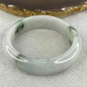 Type A Light Lavender with Dark Green Patches Jadeite Bangle 65.38g Internal Diameter 55.3mm  15.6 by 8.3mm (Very Slight Internal Lines) - Huangs Jadeite and Jewelry Pte Ltd