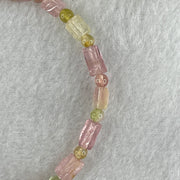 Natural Tourmaline Crystal Barrel Bracelet 6.34g 15.5cm 5.2 by 8.5mm 18Beads - Huangs Jadeite and Jewelry Pte Ltd