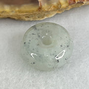 Type A Semi Icy Wuji Grey Spots Jadeite Ping An Kou Charm/Pendant 3.28g 15.0 by 6.8mm - Huangs Jadeite and Jewelry Pte Ltd