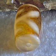 Natural Powerful Tibetan Old Oily Agate Patina Guiren Tairen Human Dzi Bead Totem Amulet Heavenly Master (Tian Zhu) 贵人天诛 4.78g 20.0 by 11.6mm - Huangs Jadeite and Jewelry Pte Ltd