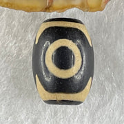 Natural Powerful Tibetan Old Oily Agate 3 Eyes Dzi Bead Heavenly Master (Tian Zhu) 三眼天诛 1.96g 13.8 by 10.0mm - Huangs Jadeite and Jewelry Pte Ltd