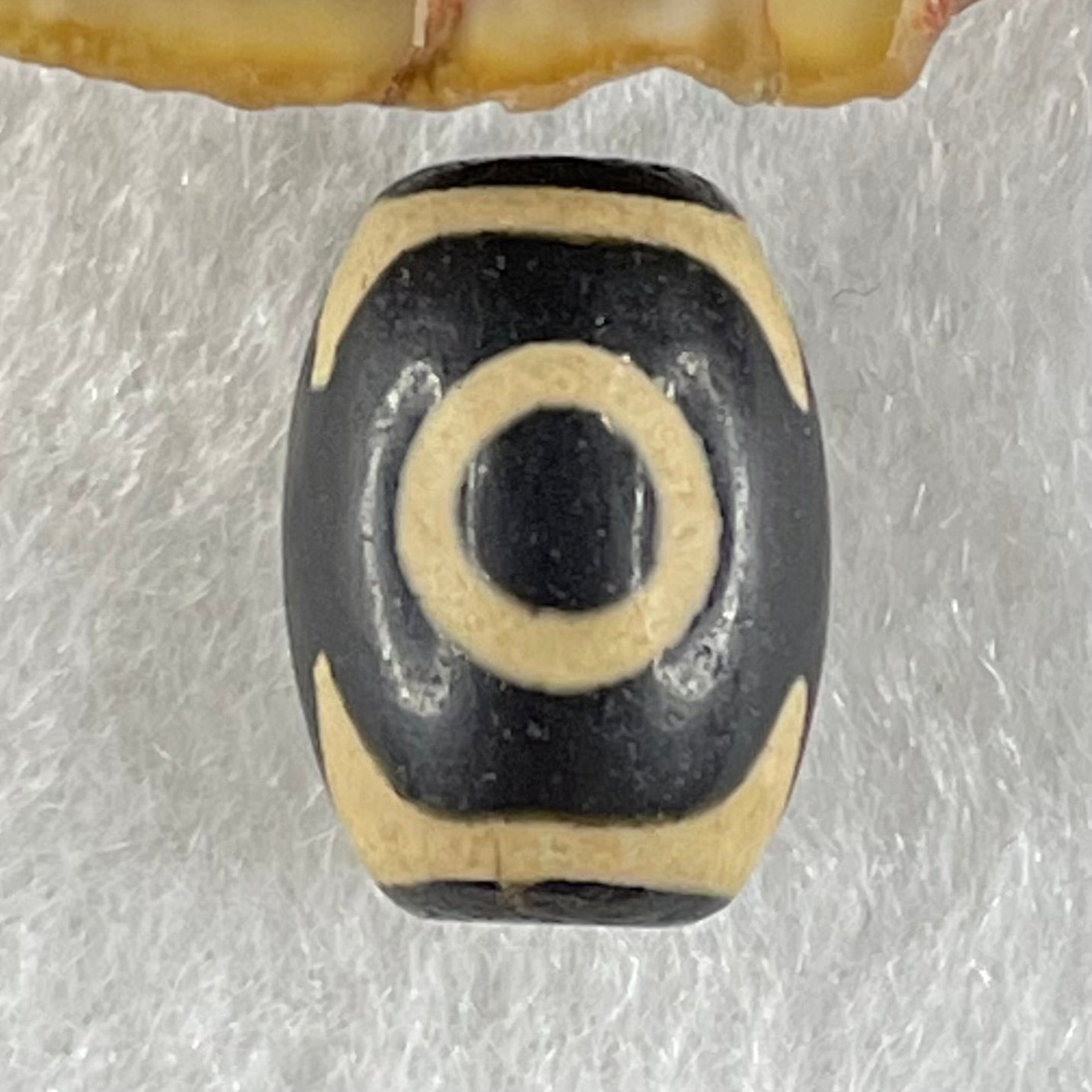 Natural Powerful Tibetan Old Oily Agate 3 Eyes Dzi Bead Heavenly Master (Tian Zhu) 三眼天诛 1.96g 13.8 by 10.0mm - Huangs Jadeite and Jewelry Pte Ltd