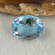 Natural Sky Blue Topaz Oval Shape 15.60ct 16.1 by 13.0 by 9.1mm - Huangs Jadeite and Jewelry Pte Ltd