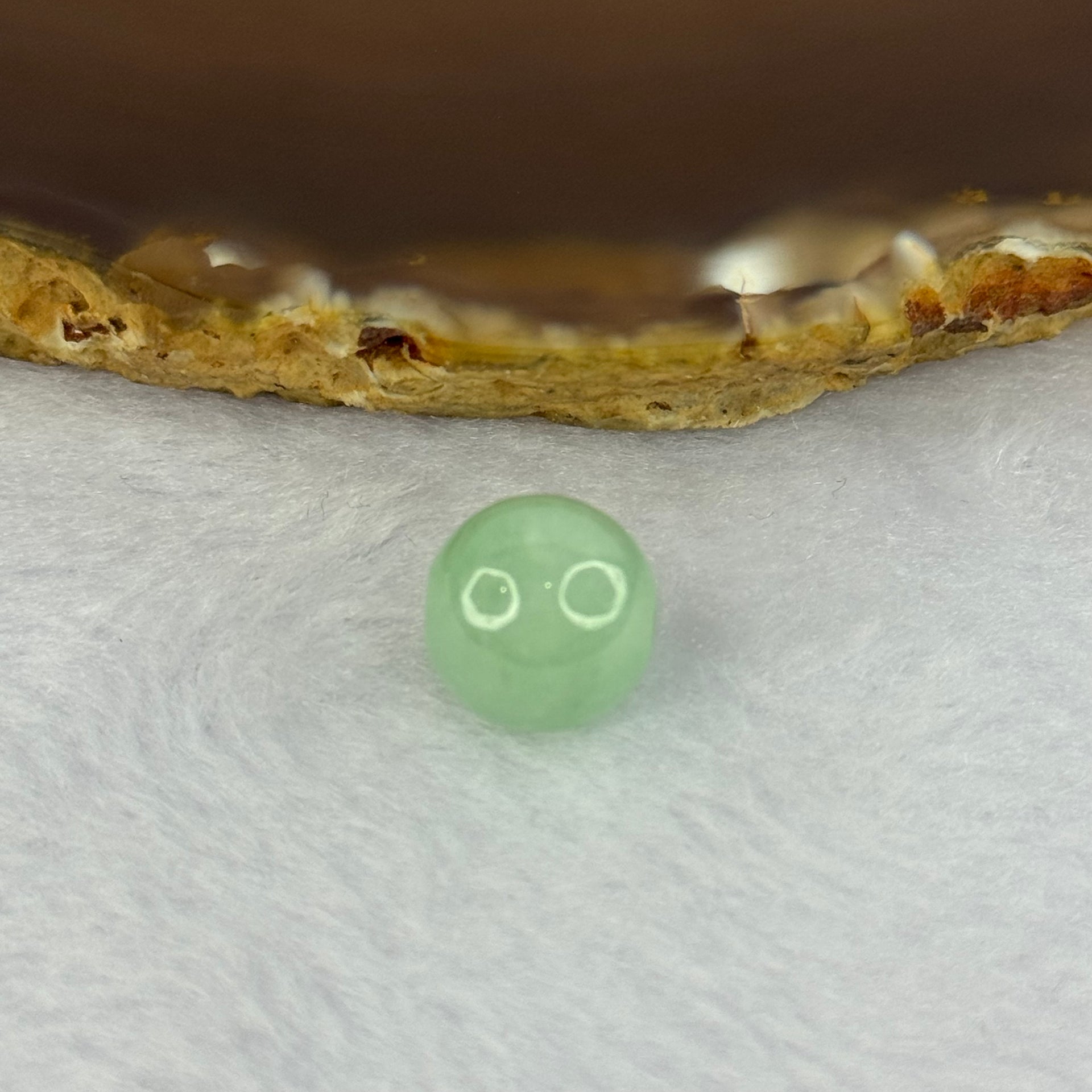 Type A Apple Green Jadeite Bead for Bracelet/Necklace/Earrings/ Ring 2.65g 11.6mm - Huangs Jadeite and Jewelry Pte Ltd