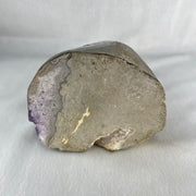 Natural Deep Intense Purple Amethyst Cave with Wooden Stand 2,097.3g 109.9 by 121.7 by 210.0mm - Huangs Jadeite and Jewelry Pte Ltd