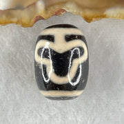 Natural Powerful Tibetan Old Oily Agate Double Bodhi Tree Dzi Bead Heavenly Master (Tian Zhu) 菩提树天珠 4.24g 17.4 by 12.7mm - Huangs Jadeite and Jewelry Pte Ltd