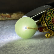 Type A Light Green Jadeite Ping An Kou Donut 25.7 by 5.7mm with Crystals Necklace 37.89g - Huangs Jadeite and Jewelry Pte Ltd