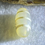 Natural Powerful Tibetan Old Oily Agate 3-Lines Dzi Bead Heavenly Master (Tian Zhu) 三行天诛 3.05g 20.0 by 10.1mm - Huangs Jadeite and Jewelry Pte Ltd