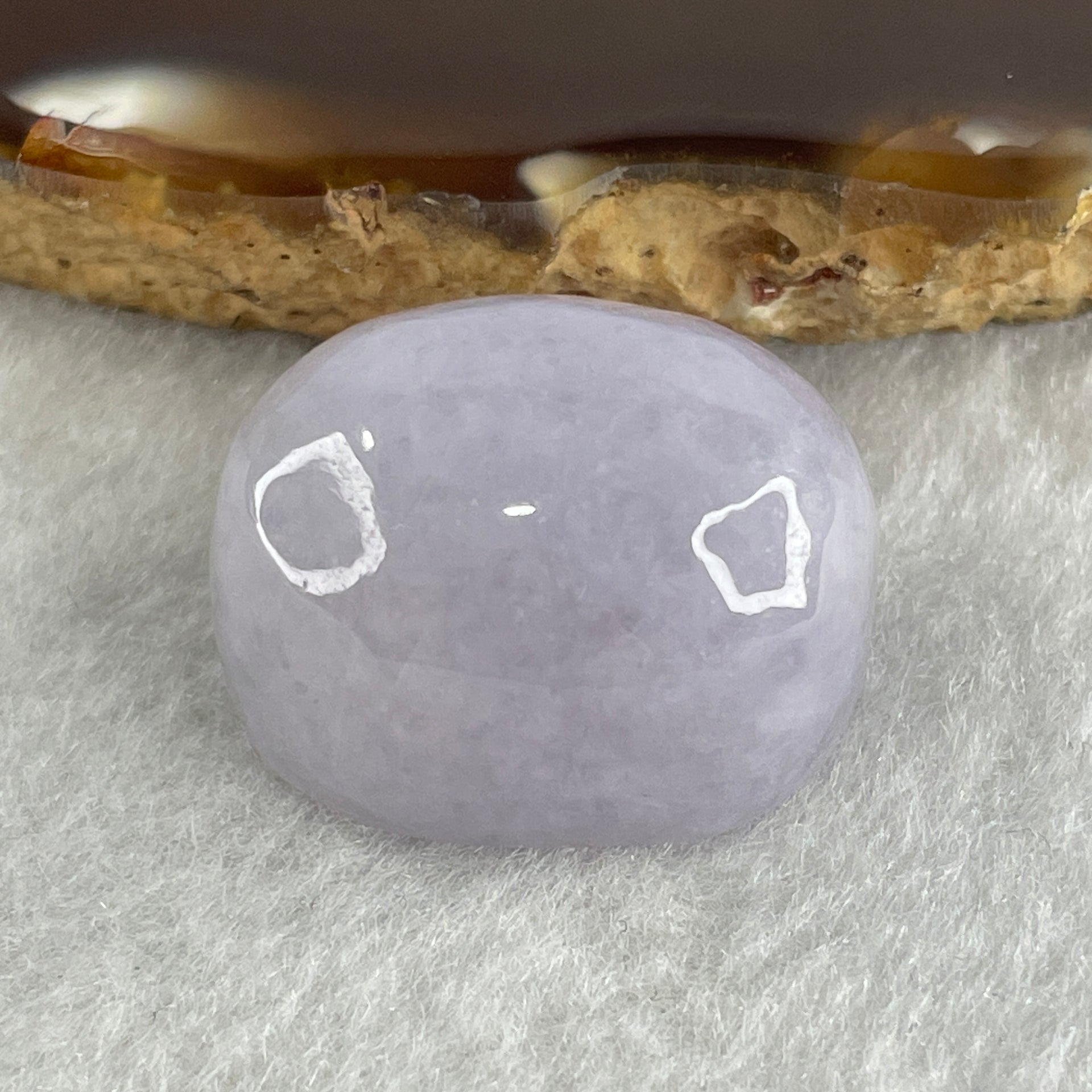 Natural Type A Lavender Jadeite Oval Shape Cabochon Stone for Setting14.89g 23.8 by 19.3 by 14.8mm - Huangs Jadeite and Jewelry Pte Ltd
