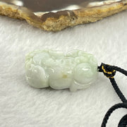 Type A Green and Lavender Jadeite Pixiu Necklace 14.48g 30.7 by 17.5 by 11.5mm - Huangs Jadeite and Jewelry Pte Ltd