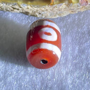 Natural Powerful Tibetan Old Oily Agate 2 Eyes Dzi Bead Heavenly Master (Tian Zhu) 二眼天诛 2.43g 13.6 by 10.1mm - Huangs Jadeite and Jewelry Pte Ltd