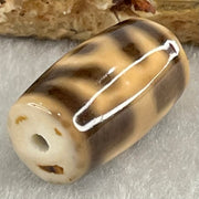 Natural Powerful Tibetan Old Oily Agate Patina Guiren Tairen Human Dzi Bead Totem Amulet Heavenly Master (Tian Zhu) 贵人天诛 4.84g 19.6 by 11.7mm - Huangs Jadeite and Jewelry Pte Ltd