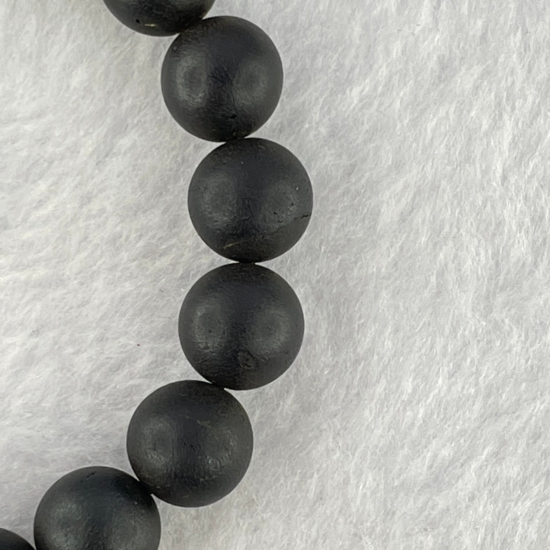 Natural Dark Matt Black Red Amber Beads Bracelet 10.86g 16cm 10.1mm 19 Beads - Huangs Jadeite and Jewelry Pte Ltd