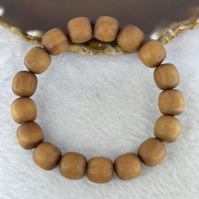 Natural Wild Australian Sandalwood 檀香 Beads Bracelet 18.52g 12.3 mm 17 Beads - Huangs Jadeite and Jewelry Pte Ltd