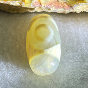 Natural Powerful Tibetan Old Oily Agate 3 Eyes Dzi Bead Heavenly Master (Tian Zhu) 三眼天诛 3.23g 19.9 by 10.4mm - Huangs Jadeite and Jewelry Pte Ltd