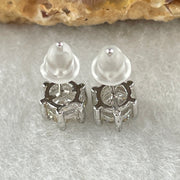 0.5 Ct Colourless Round Brilliant Diameter 5.0mm D VVS1 Excellent Cut Excellent Polish Excellent Symmetry None Florescence Moissanite in S925 Silver Earrings GRA 218444637 - Huangs Jadeite and Jewelry Pte Ltd