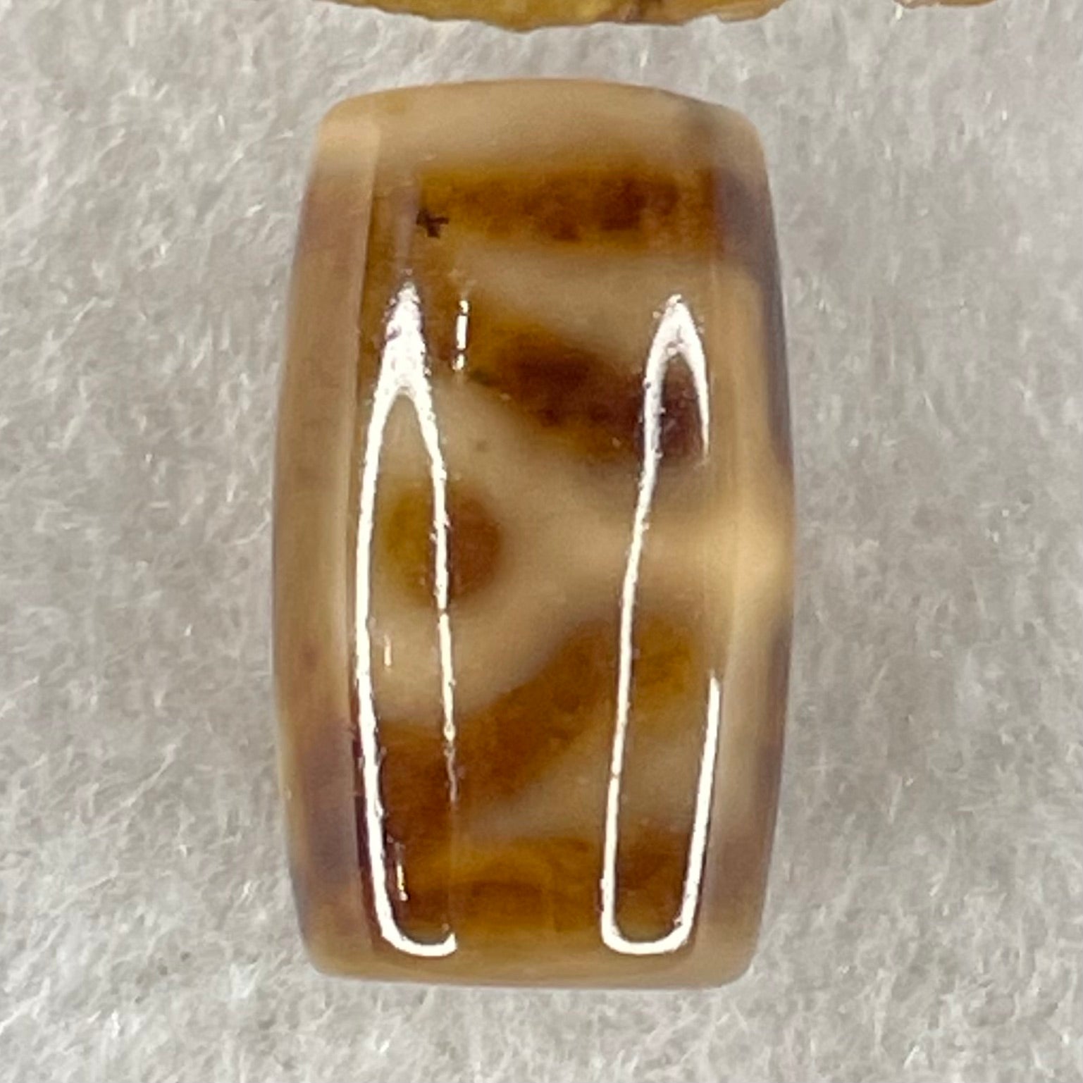 Natural Powerful Tibetan Old Oily Agate Patina Guiren Tairen Human Dzi Bead Totem Amulet Heavenly Master (Tian Zhu) 贵人天诛 4.87g 19.6 by 11.7mm - Huangs Jadeite and Jewelry Pte Ltd